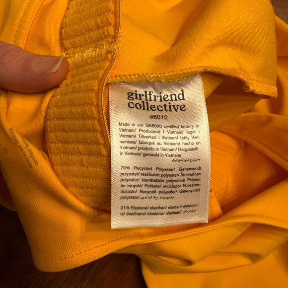 Madewell Girlfriend Collective Bike Unitard in Golden Yellow - Picture 8 of 10